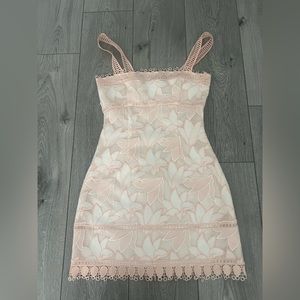 Pink lace dress mini dress, worn once size S